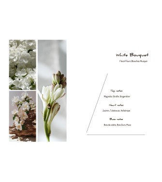 Carrés fondants Jasmin Blanc (white bouquet)