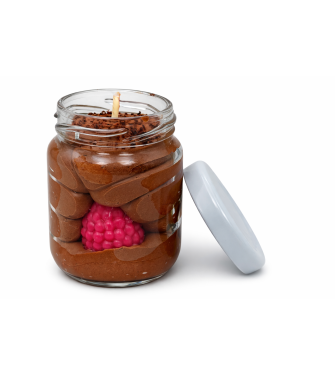 Bougie Chocolat noir Framboise petit pot
