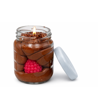 Bougie Chocolat noir Framboise petit pot