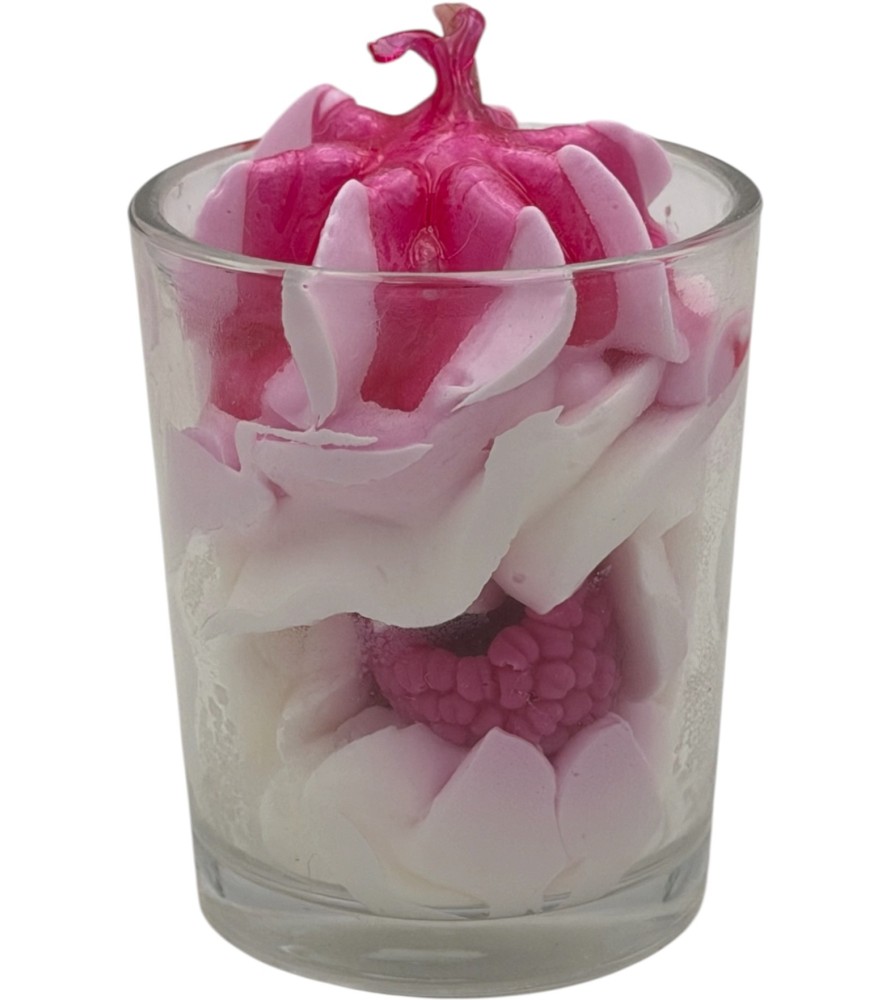 Bougie Bonbon framboise petit verre