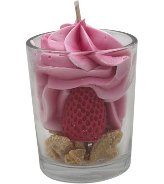 Bougie Confiture de fraises petit verre