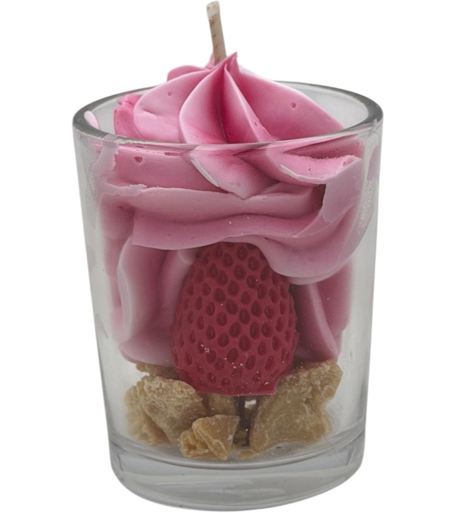 Bougie Confiture de fraises petit verre