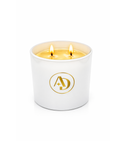 Bougie végétale 440gr Blanc brillant boite cloche