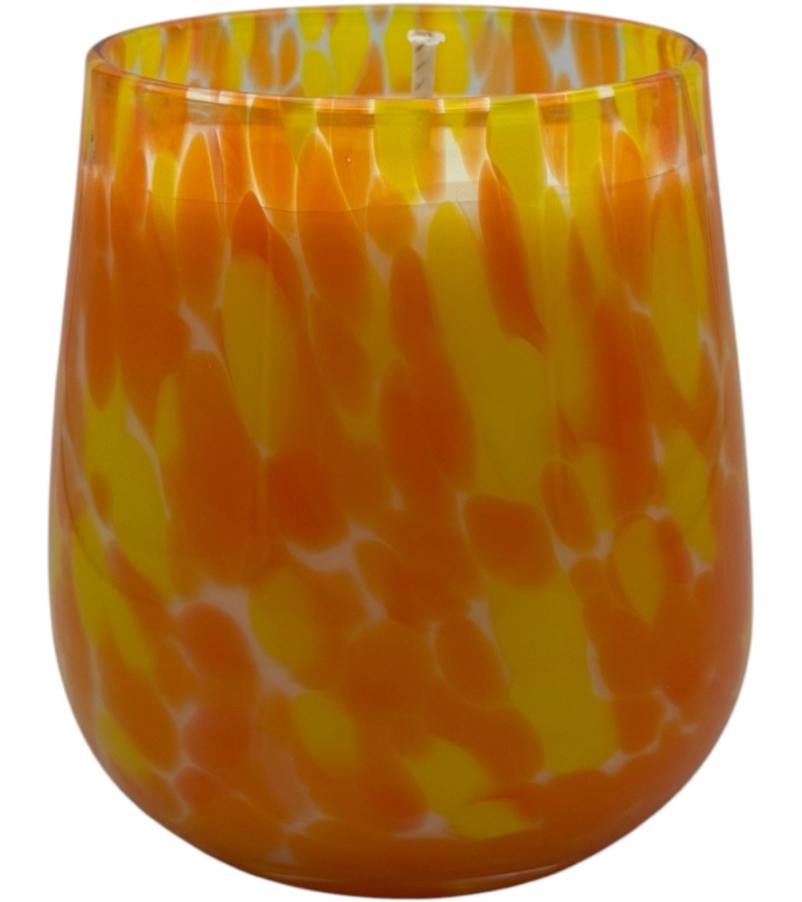 Bougie végétale "Seventies" 340gr orangée boite cloche