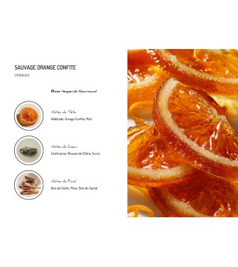 Bougie végétale "Seventies" 340gr orangée boite cloche