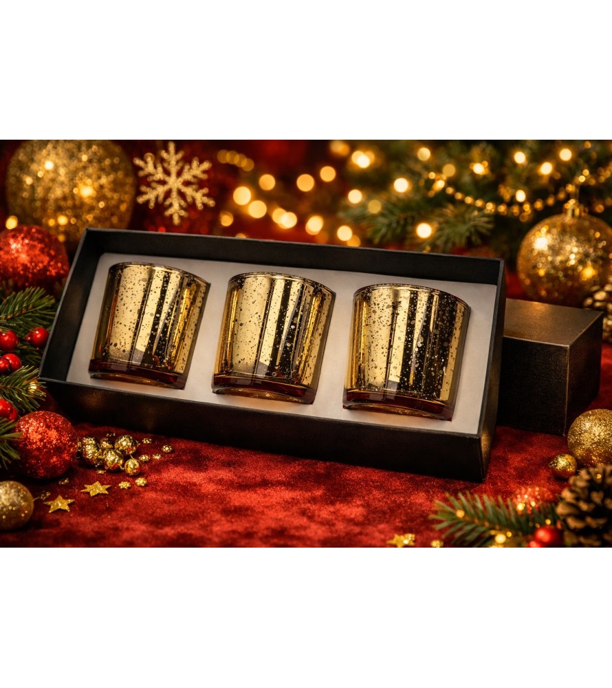 Coffret de 3 bougies 70gr Noel